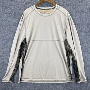 Reel Legends Shirt Mens XXL Brown Camo Performance Long Sleeve Outdoor Fishing